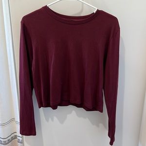 Wild Fable Burgundy Cropped Top